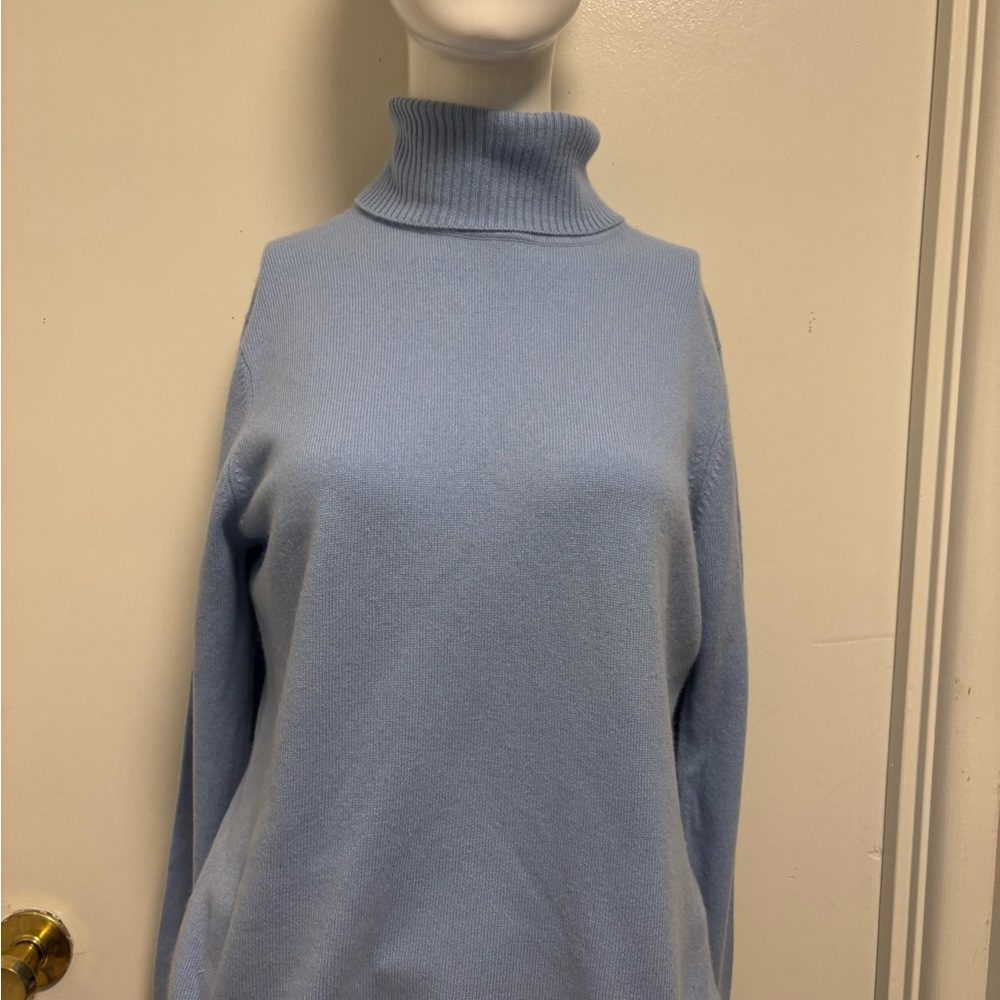 Talbots Sky Blue Turtleneck Sweater